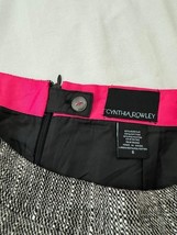 Cynthia Rowley J356L Women's 6 Gray Cotton Blend Rear Zip & Slit Pull-On Skirt image 3