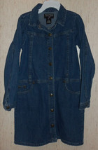 GIRLS POLO JEANS CO. RALPH LAUREN SNAP FRONT BLUE JEAN DRESS  SIZE 6X - $445.00 MXN