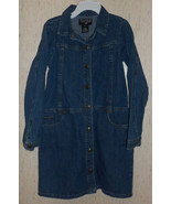 GIRLS POLO JEANS CO. RALPH LAUREN SNAP FRONT BLUE JEAN DRESS  SIZE 6X - $445.00 MXN