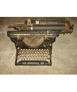 Vintage Early 1900s Underwood Number 3 12 Inch Typewriter Black &amp; Gold - $316.35 CAD