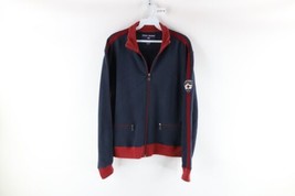 Vintage 90s Polo Sport Ralph Lauren Mens Medium Ski Patch Full Zip Jacket Blue - £47.74 GBP