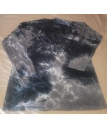 WE THE FREE Womens Sz M Be Free Black/Gray Tie Dye Long-Sleeve Mock-Neck... - $27.16