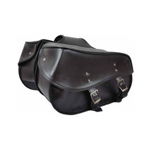 Vance Leather Large 2 Strap Plain Saddle Bag - £97.00 GBP