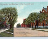 Street View YWCA High School Rockford Illiniois IL 1912 DB Postcard M8 - £3.07 GBP