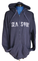 Pacific &amp; Co. Seaside Navy Blue Fleece Full Zip Hoodie Size L - £12.45 GBP