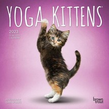 2023 Yoga Kittens 7x7 16-Month Mini Wall Calendar - £8.00 GBP