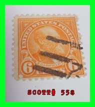 Garfield 6 Cent U.S. Postage Stamp - Scott #558 - Red Orange - £19.77 GBP