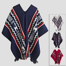 Llama Wool Handmade South American Poncho Cape Coat Jacket Mens Womens Unisex - £72.29 GBP
