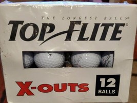 12 Spalding Top-Flite X-OUTS Golf Balls - Brand New in Sealed Box! WHITE - $9.74