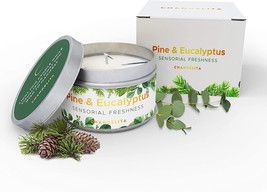 Chandelita Pine Candle Pine &amp; Eucalyptus Pine Scented Candle 6oz Great Gift! NEW - £23.69 GBP