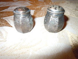 ANTIQUE STERLING SILVER SALT &amp; PEPPER SHAKERS. - $9.99