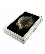 Swan Cigarette Case w/Built in Lighter Metal Wallet - $19.75