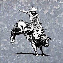 Bull Riding Decal Vinyl Decal - 48 Colors Available -  Western Rodeo FRE... - $7.87+