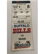 Miami Dolphins vs. Buffalo Bills Ticket Stub 12/3/2000 - £7.83 GBP