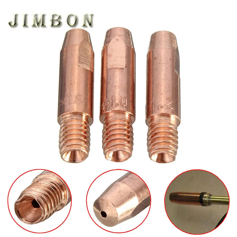 10Pcs/Lot MB 24KD M6 MIG/MAG Welding Torch Contact Tip Gas Nozzle 0.8/1.... - $2,047.57 MXN