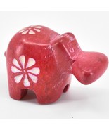 Crafts Caravan Hand Carved Kisii Soapstone Tiny Miniature Mini Red Hippo... - £7.11 GBP