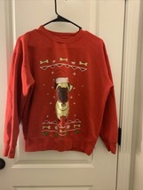 Wasabi &amp; Ginger Kids Red Sweatshirt Holiday Christmas Theme Size Small - £30.97 GBP
