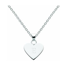 Dew Womens Sterling Silver Heart Initial E Necklace 9091HPE, 18  - $55.00