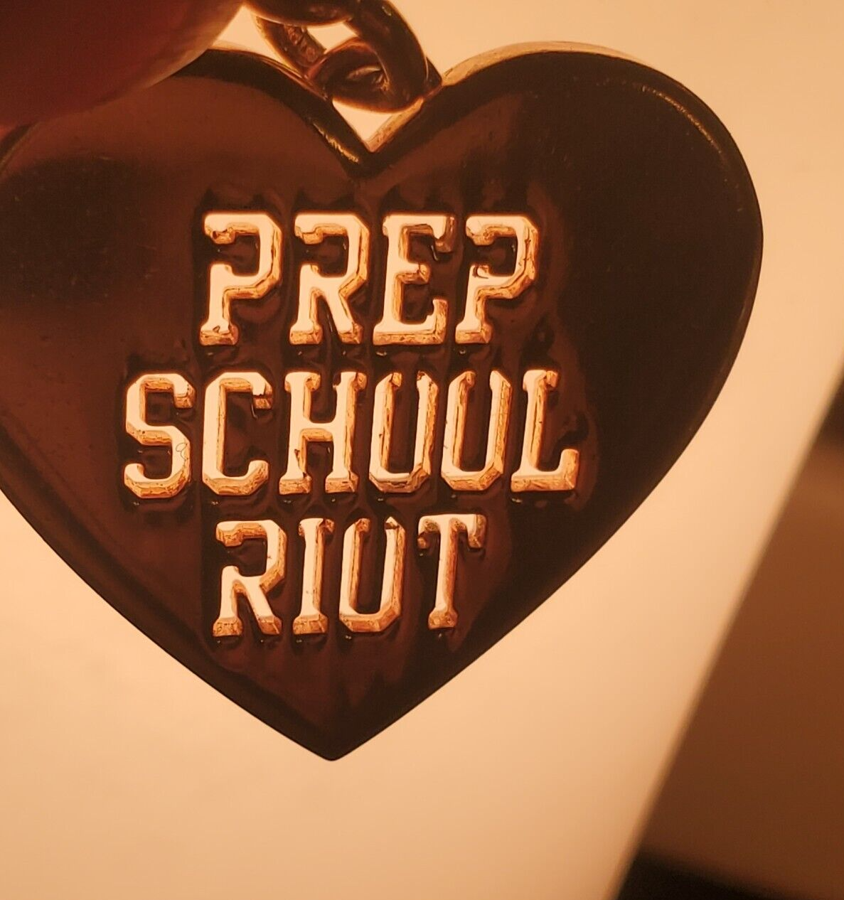 Juicy Couture Prep School Riot Silver Tone Heart Charm 2008 Cut Out Letters - £22.12 GBP