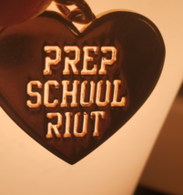 Juicy Couture Prep School Riot Silver Tone Heart Charm 2008 Cut Out Letters - £21.77 GBP