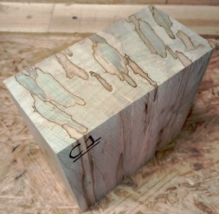 One Kiln Dried Super Ambrosia Maple Bowl Blank Lumber Wood Lathe 6&quot; X 6&quot; X 3&quot; C1 - $32.62