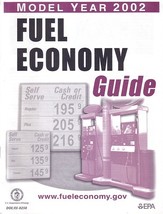 EPA 2002 Fuel Economy Guide vintage US brochure Gas Mileage - £4.79 GBP