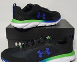 Under Armour UA Charged Assert 9 Mens Sz 12 Sneakers Shoes Black Blue 30... - $54.45