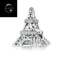 Genuine Sterling Silver 925 Love Paris Eiffel Tower Travel Holiday Bead Charm - £16.88 GBP
