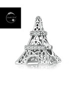 Genuine Sterling Silver 925 Love Paris Eiffel Tower Travel Holiday Bead ... - £16.91 GBP