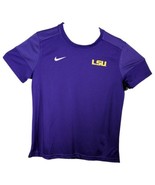 LSU TIGERS Womens Team Issued Purple Short Sleeve Shirt Size Medium Nike - $32.49 CAD