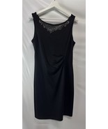 Jonathan Martin Black Ponte Knit Sheath Dress Stud Detail Size 12 - $40.70 CAD