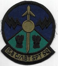 Vtg 158th Combat Support Squadron Vermont 4 1/2&quot; Subdued Patch Used Very... - €8,63 EUR