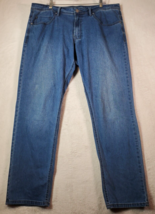 Buffalo Jeans Men Size 38 Blue Denim Cotton Slim Stretch Flat Front Stra... - $19.77