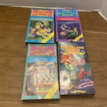 Lot Of 4 Disney Sing A Long VHS Zip A Dee Doh Dah Songs Of The South  - £9.01 GBP