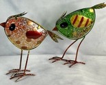 Wind and Weather Colorful Glass Bird Statues Set of 2 - £22.36 GBP