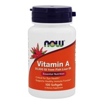 NOW Foods Vitamin A 25000 IU, 100 Softgels - £7.25 GBP