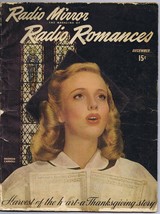 ORIGINAL Vintage December 1944 Radio Mirror Romances Georgia Carroll - £19.77 GBP