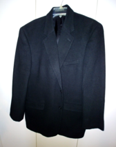 CLUB ROOM MEN&#39;S BLACK 100% CAMEL HAIR SPORT JACKET-L44-WORN ONCE-NICE - £25.89 GBP