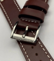 Heavy Duty genuine leather strap for hamilton gents watch,BROWN-20mm - £42.06 GBP