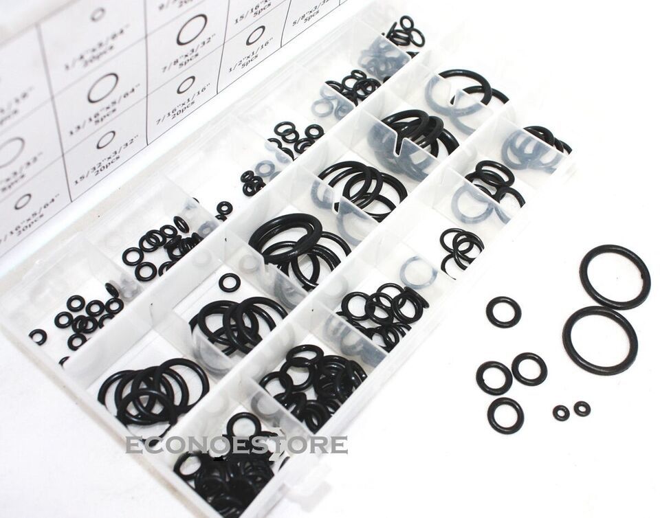 225pc O-Ring Rubber Assortment SAE Kit Tools Hydraulics Air Gas HVAC NEW - $7.15