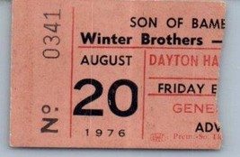 Vintage Winter Brothers Ticket Stub August 20 1976 Dayton Ohio - £27.24 GBP