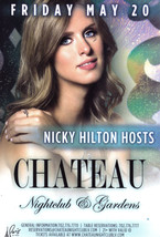 NICKY HILTON Hosts CHATEAU Nightclub Paris Hotel Las Vegas Promo Card - £3.13 GBP