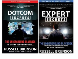 Russell Brunson 2 Books Set: DOTCOM SECRETS &amp; EXPERT SECRETS (English,Pa... - £14.79 GBP