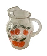 Vintage Orange Juice Pitcher MCM Libbey Glass 7.5&quot; x 3.5&quot; - £33.10 GBP