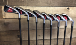 DEMO X5 Wide Sole iBRID Senior Iron Golf Clubs Set # 4-SW Senior Graphite 8-6FJT - £193.53 GBP
