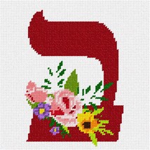 Pepita Needlepoint Canvas: Letter Bais Floral Motif, 7&quot; x 7&quot; - £39.62 GBP+