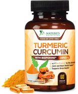 Turmeric Curcumin Highest Potency 95% Curcuminoids 1950mg , - 60 Capsules - £22.33 GBP