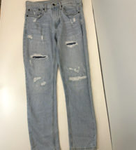 Men’s Old Navy Distressed Jeans Size 29x30 Slim Regular Fit Pants Light Denim - £7.48 GBP