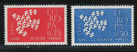 FRANCE 1961 Very Fine  MH Stamps Set Scott # 1005-1006 Europa Issue - £0.56 GBP