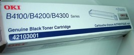 Genuine Okidata 42103001 B4100, B4200, B4300, Black Toner Cartridge New - £21.23 GBP